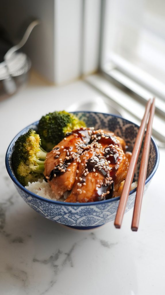 Garlic Chicken Rice Bowl